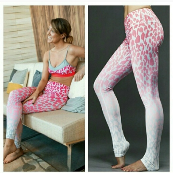ALO Yoga Pink Leopard Ombre Airbrush Leggings S - Picture 2 of 4